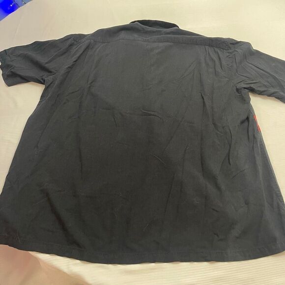 Dragonfly VTG Shirt Men’s Black Dragon Floral Button Up Camp Hawaiian Size XL - Picture 4 of 6